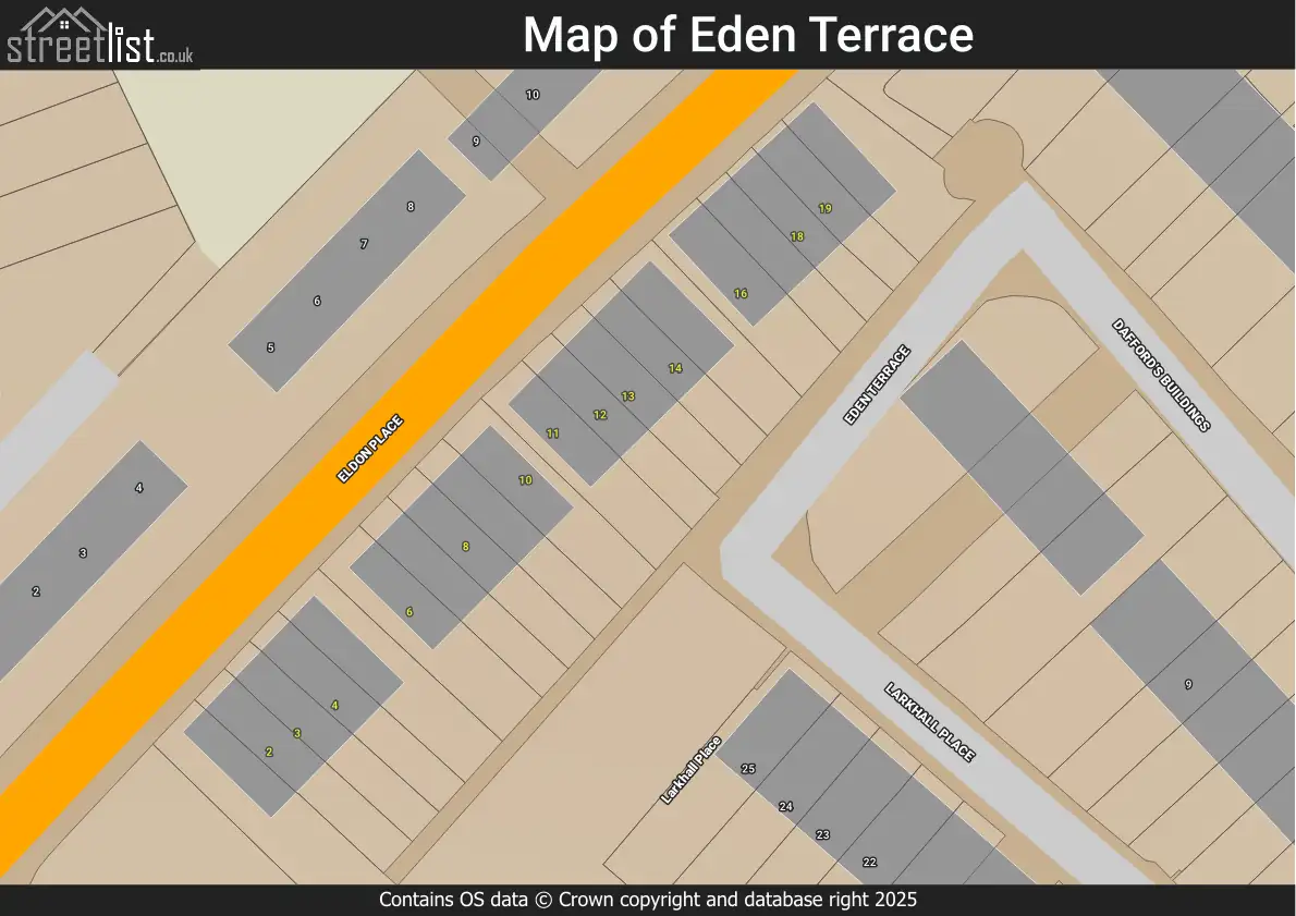 Map of Eden Terrace