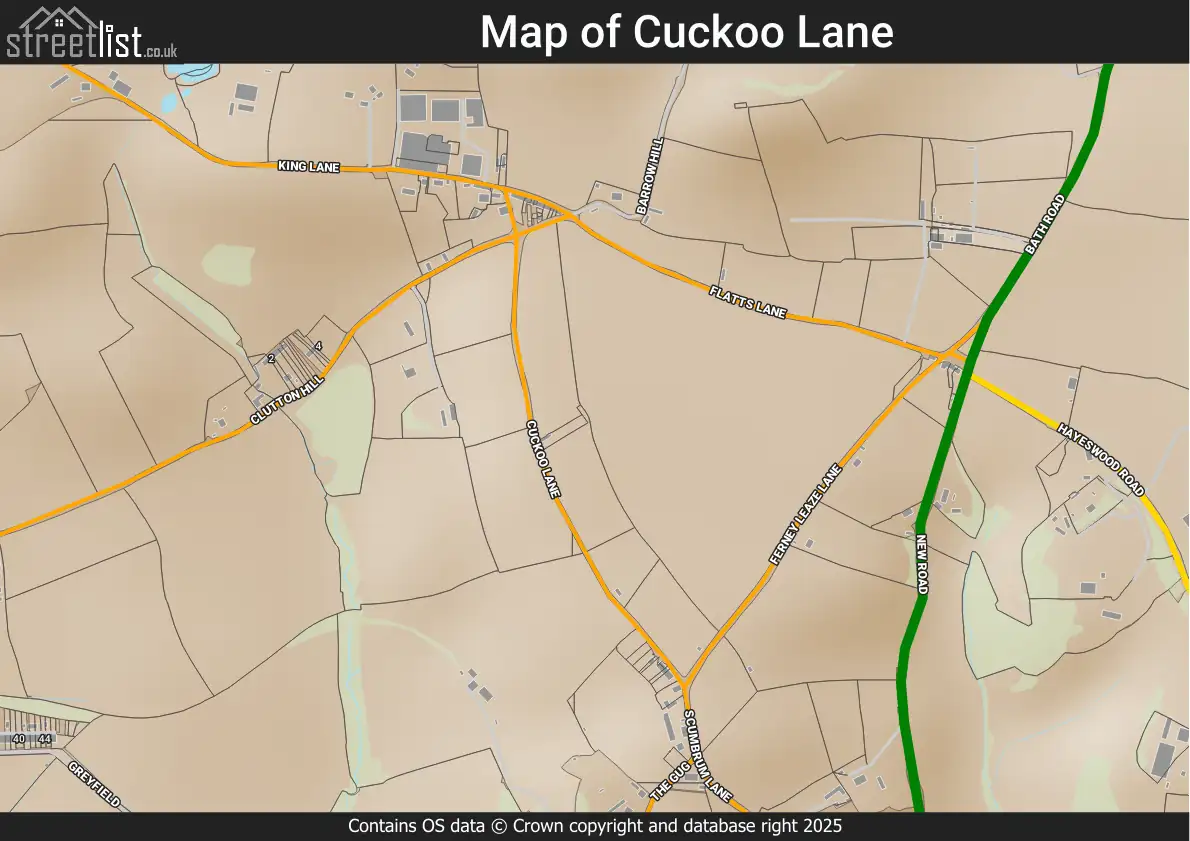 Map of Cuckoo Lane