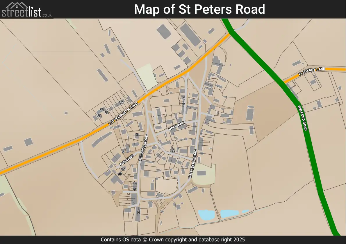 Map of St Peters Road
