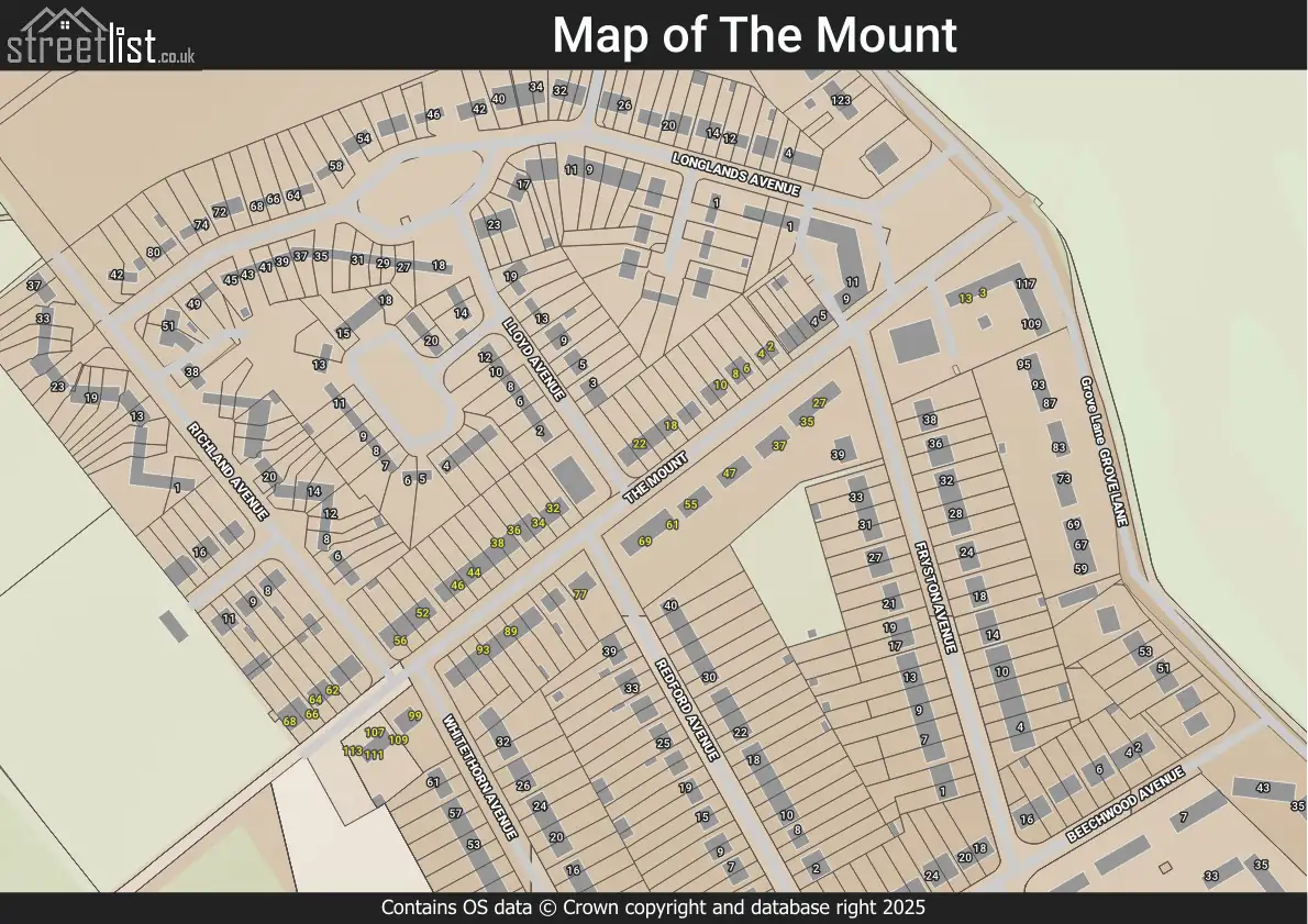 Mount Alfred Rd. Map The Mount in Coulsdon, Greater London - maps, house prices & crime ...