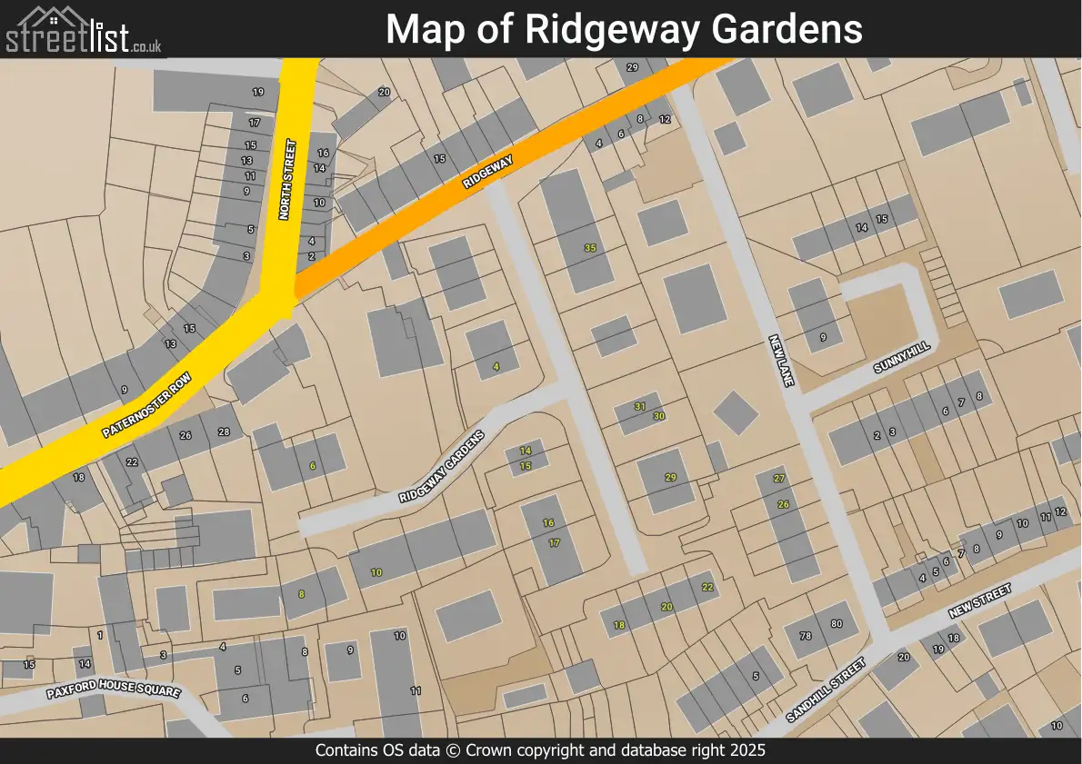 Map of Ridgeway Gardens