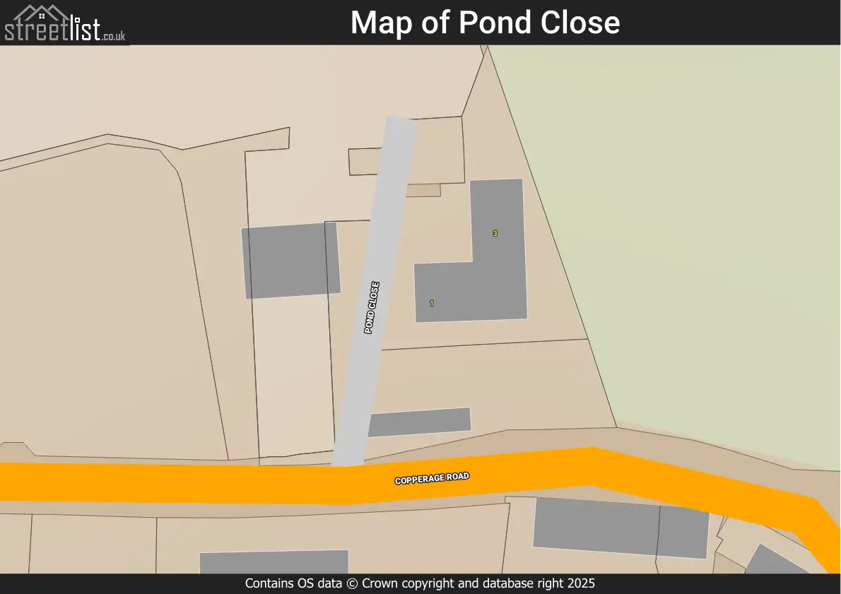 Map of Pond Close