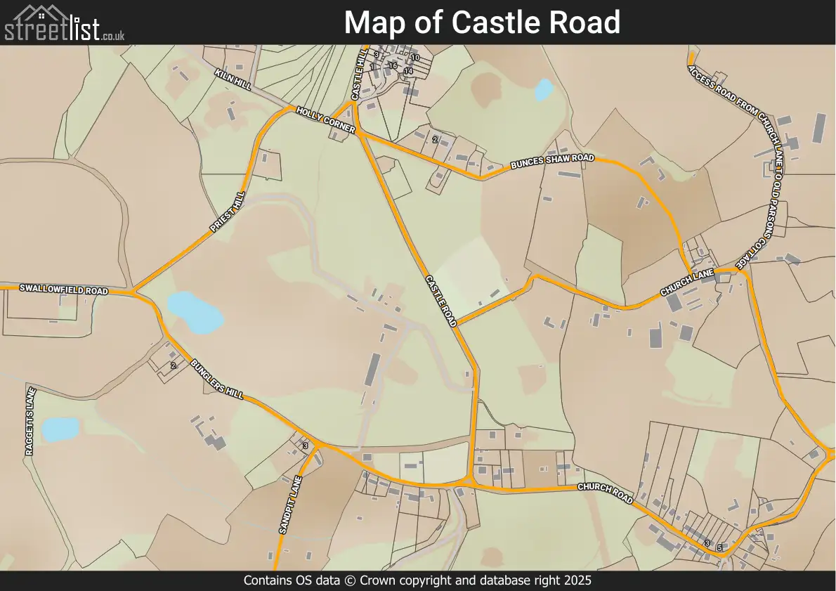 Map of Castle Road
