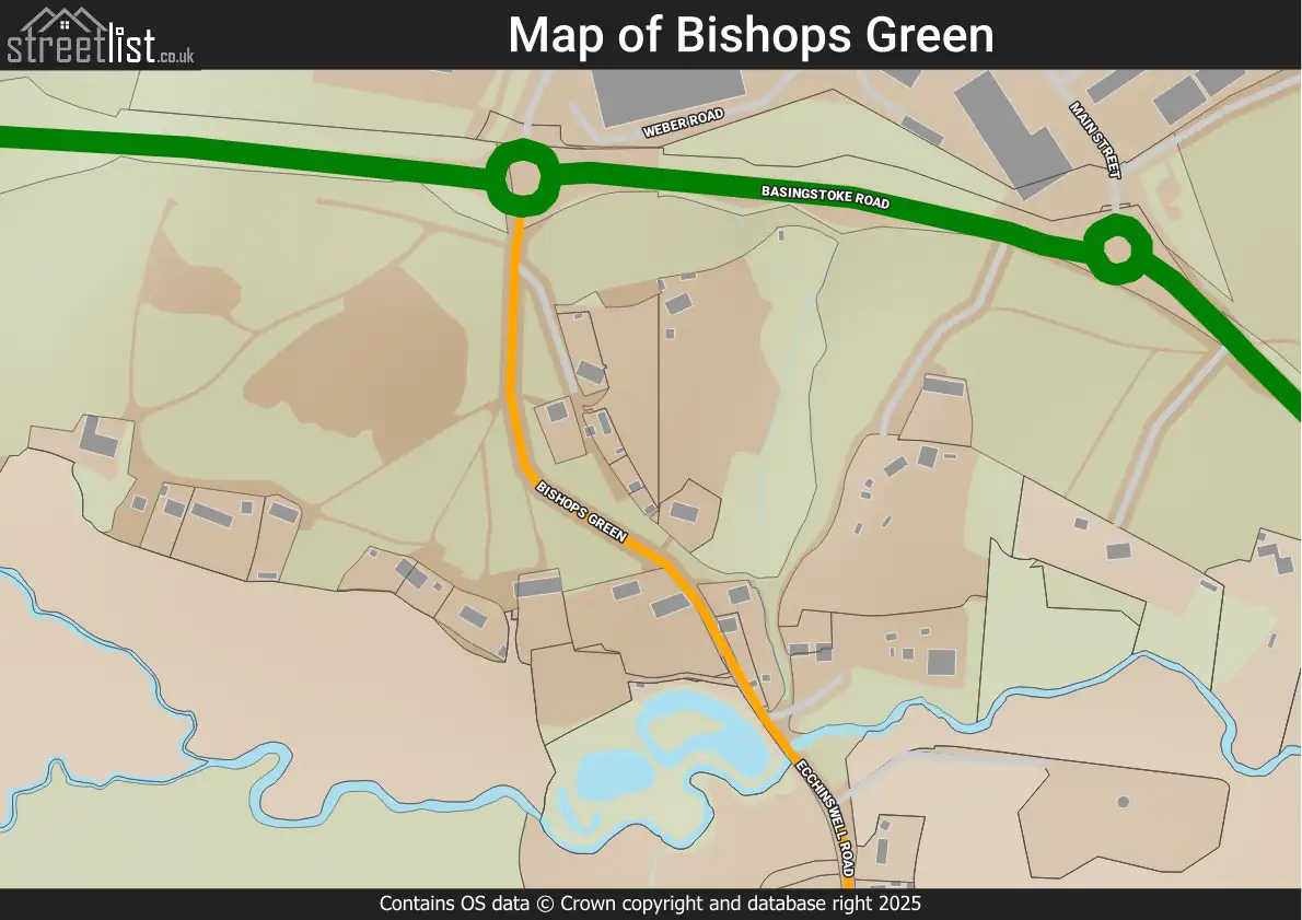 Map of Bishops Green