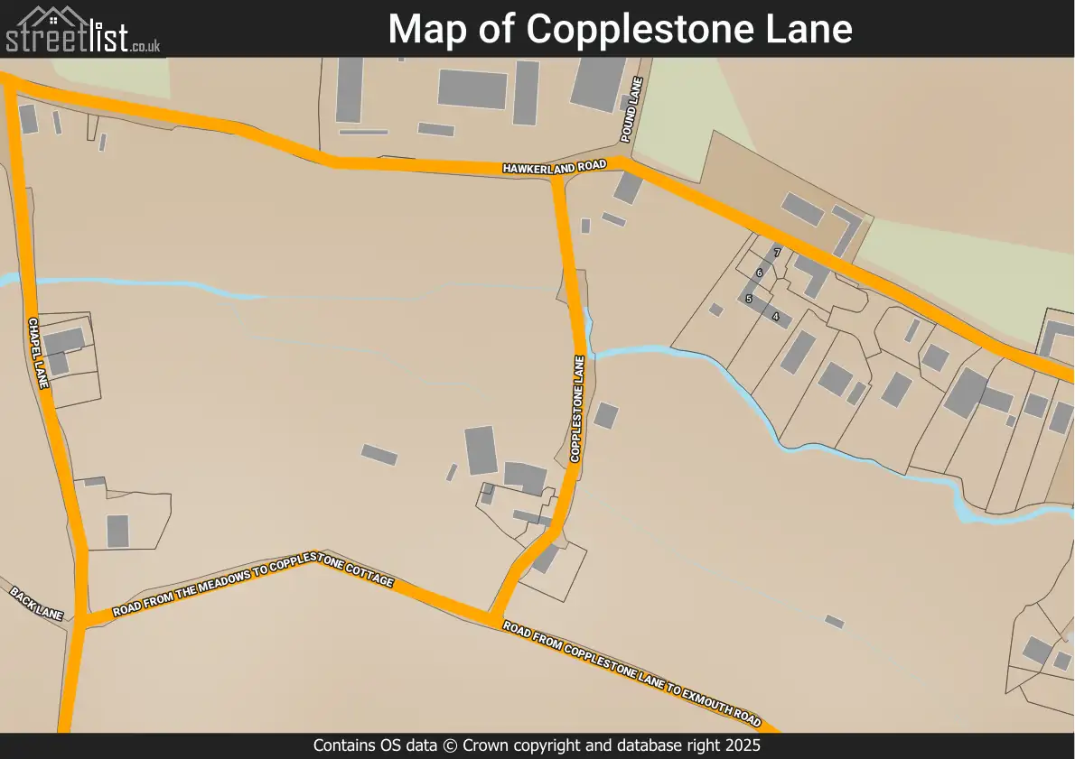 Copplestone Lane in Colaton Raleigh, Devon - maps, house prices & crime ...