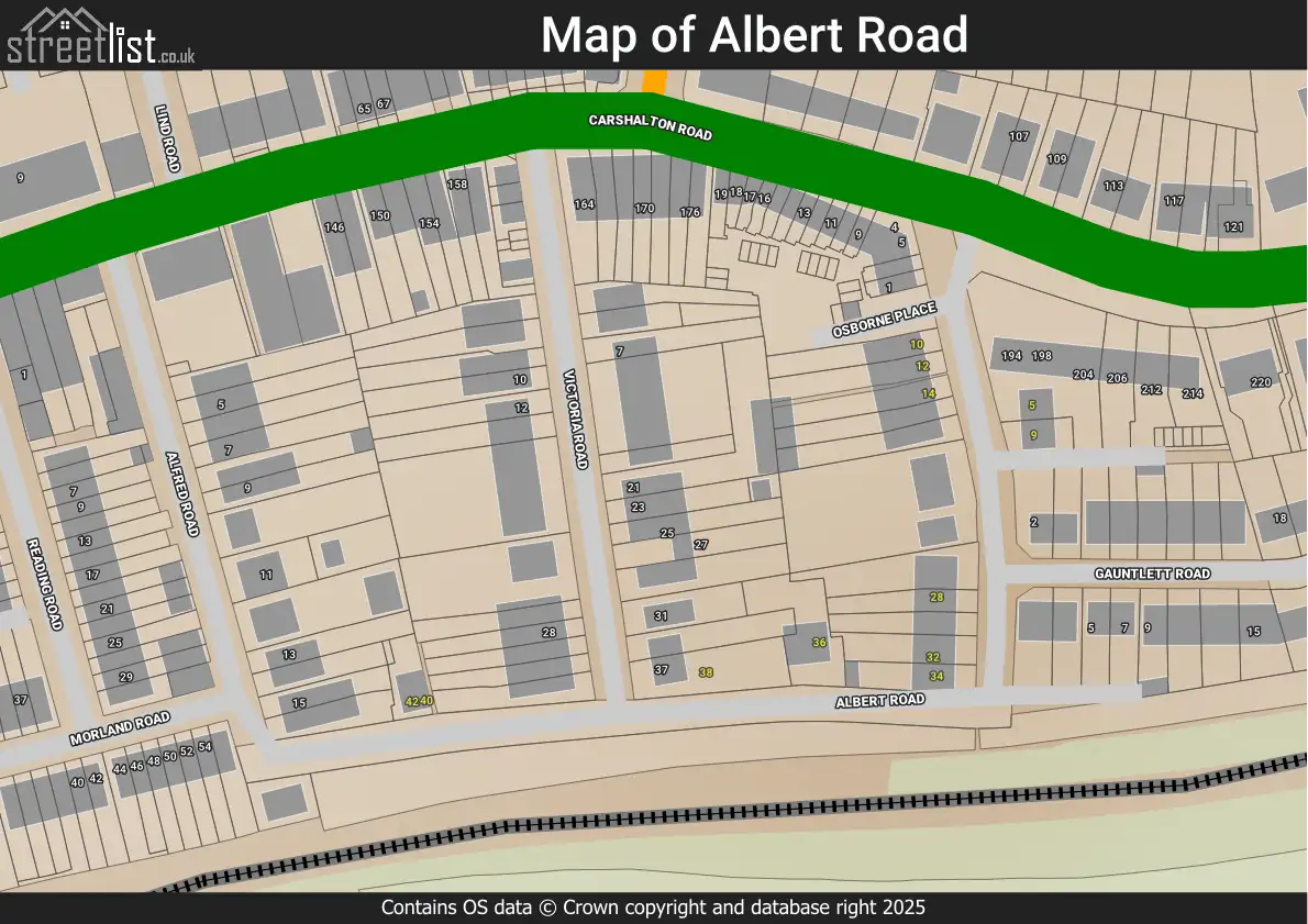 Albert Road, Sutton, Greater London | Street map, property and local ...