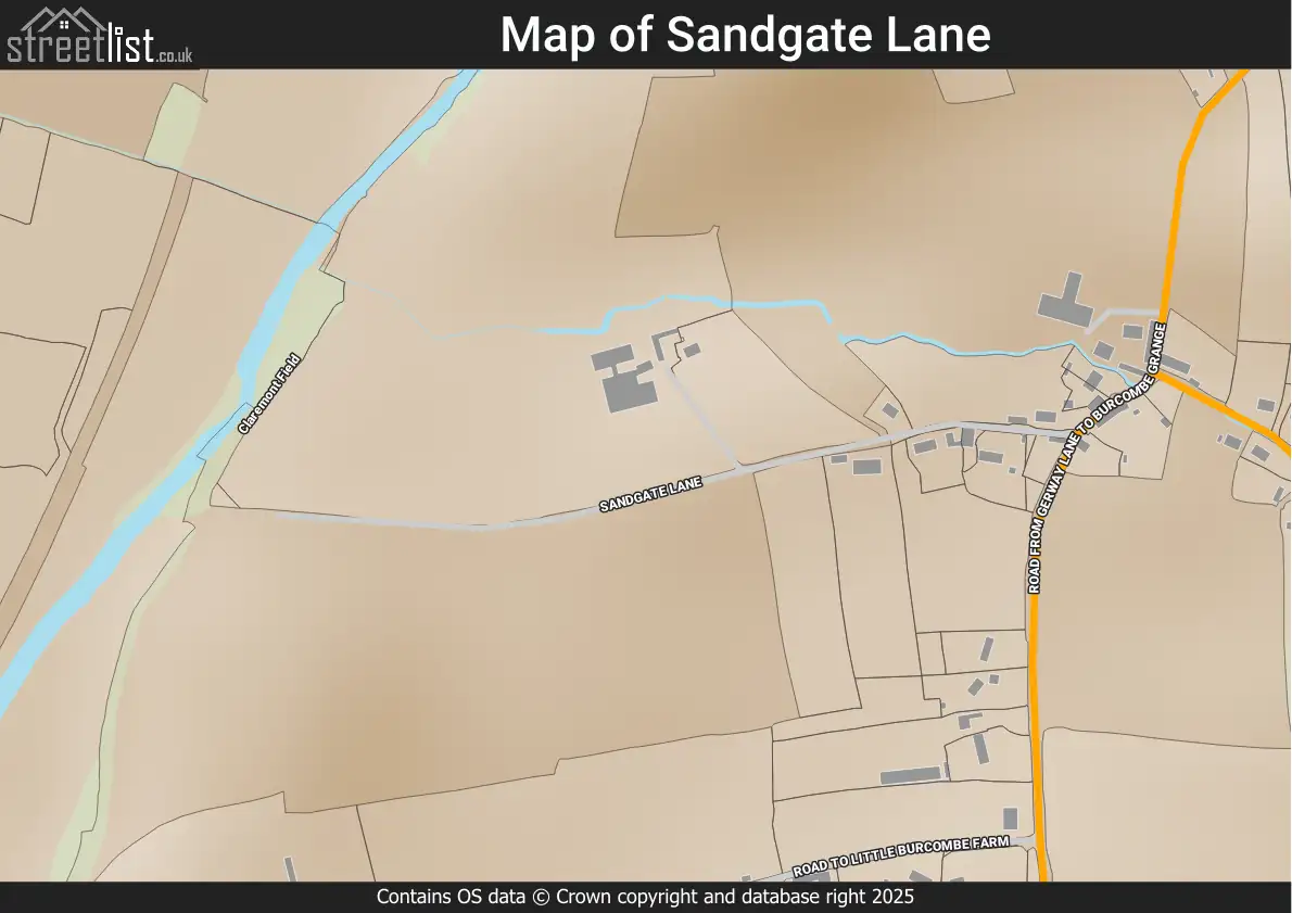 Map of Sandgate Lane