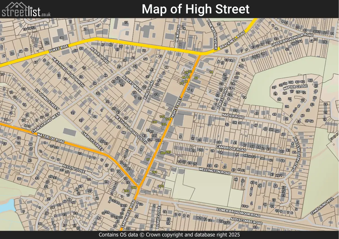 Map of High Street