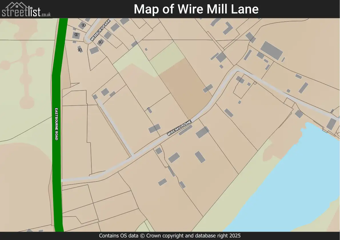 Map of Wire Mill Lane