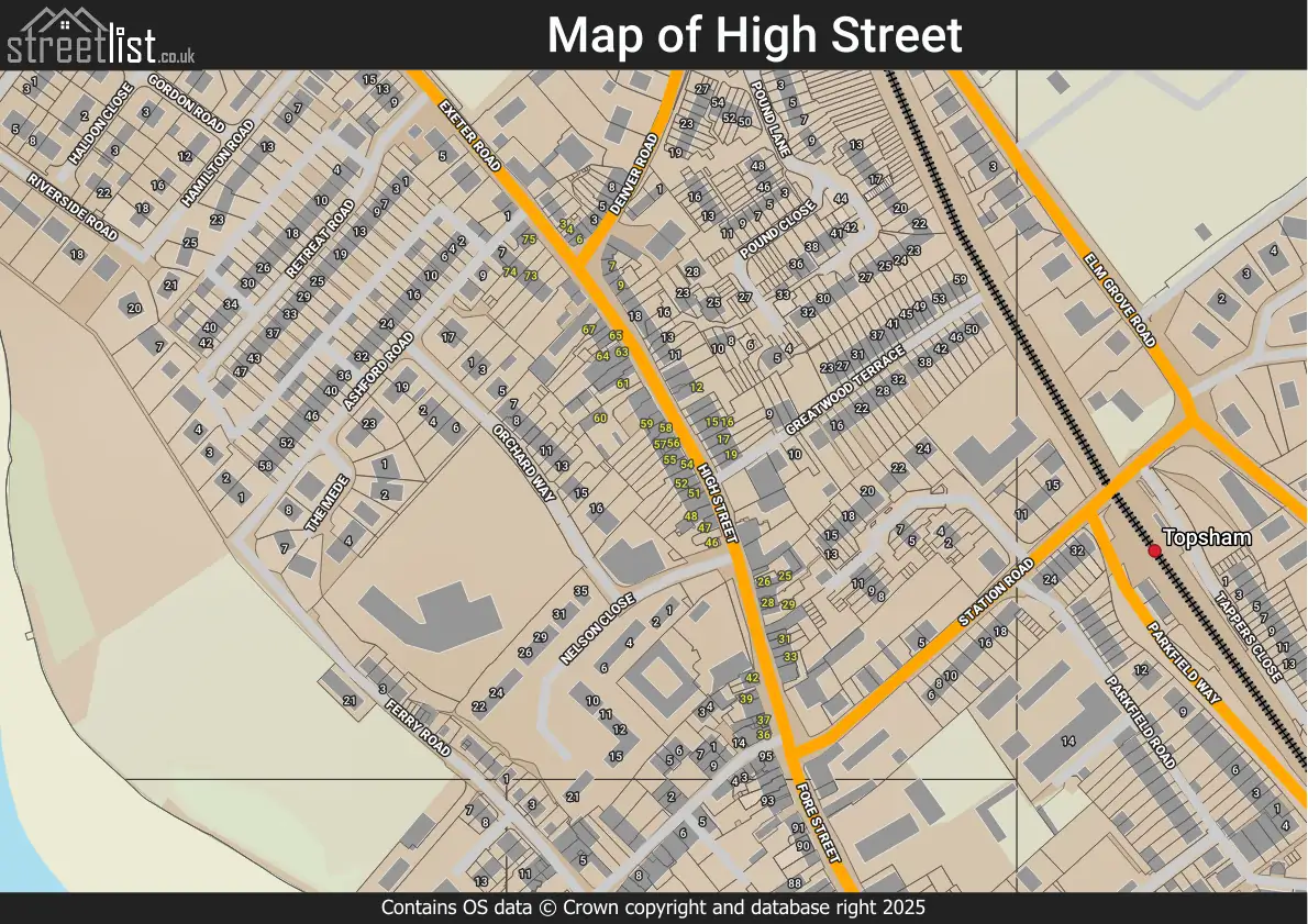 Map of High Street