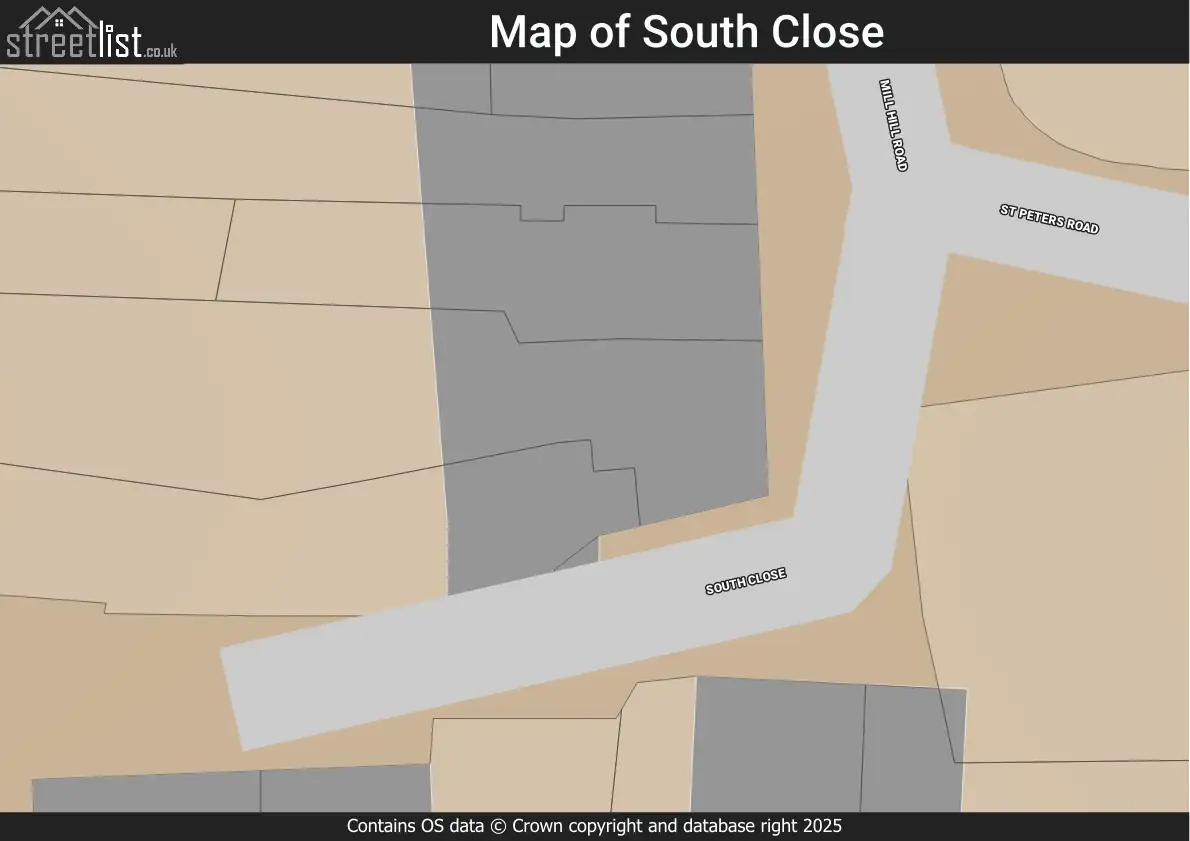 Map of South Close