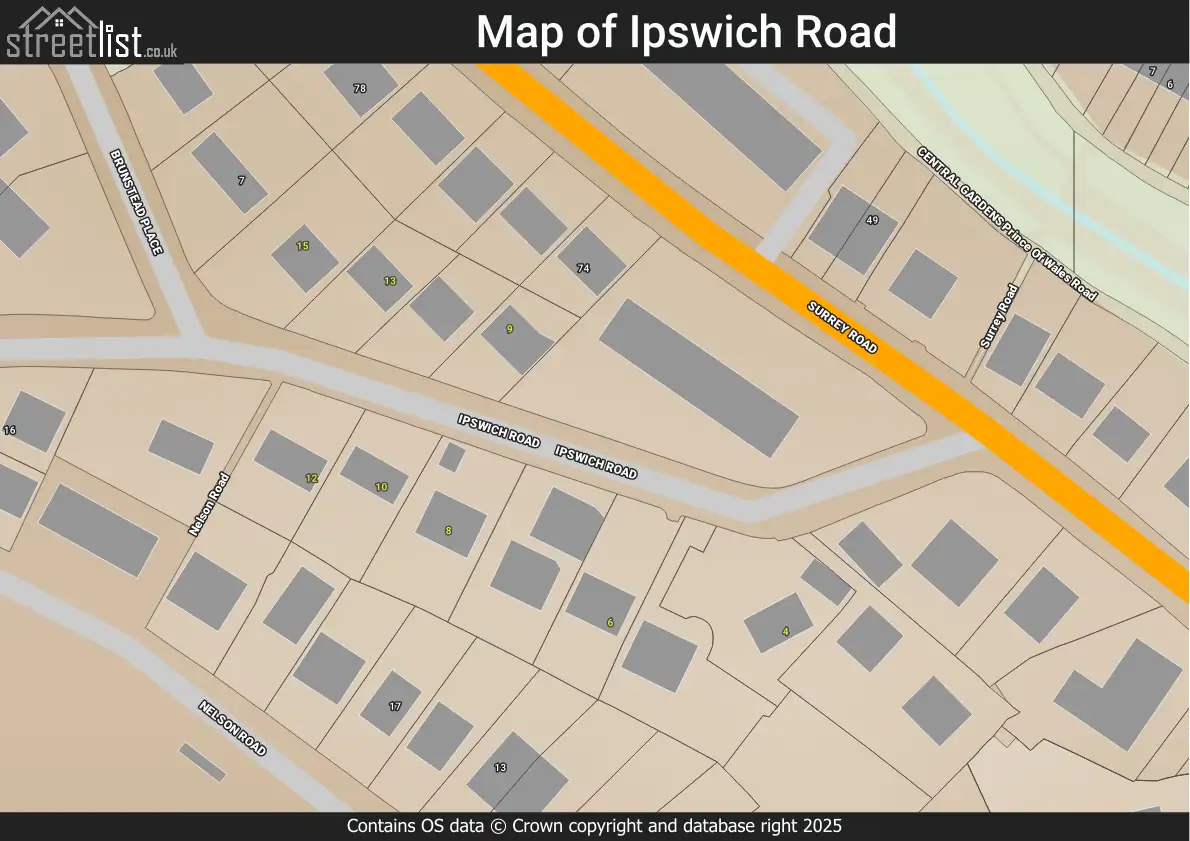 Map of Ipswich Road