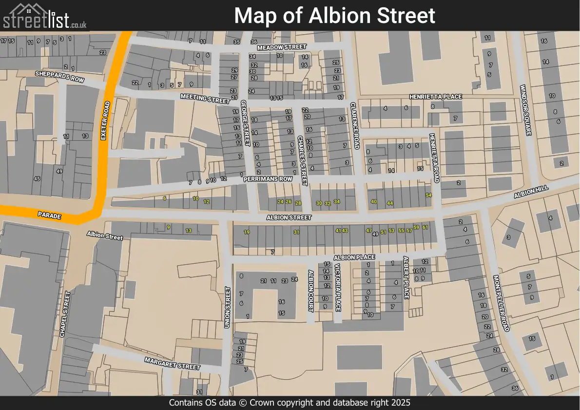 Map of Albion Street