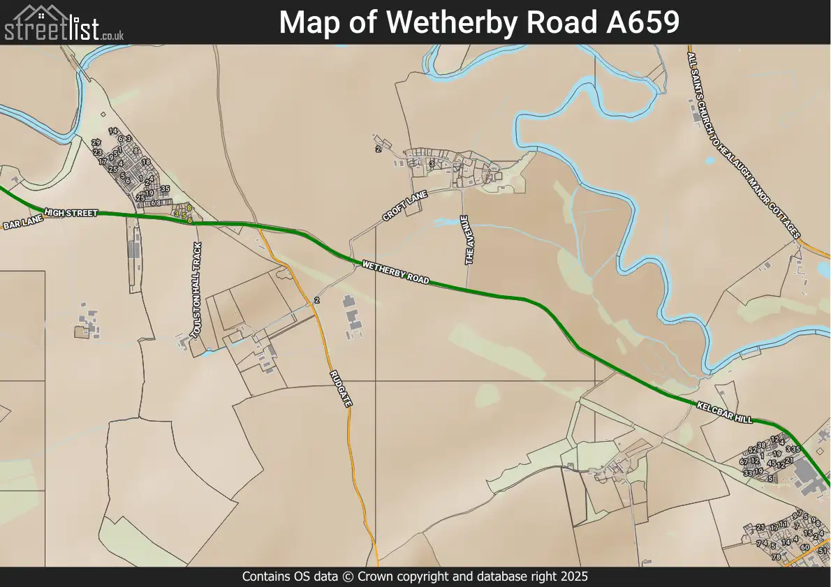 Map of Wetherby Road A659