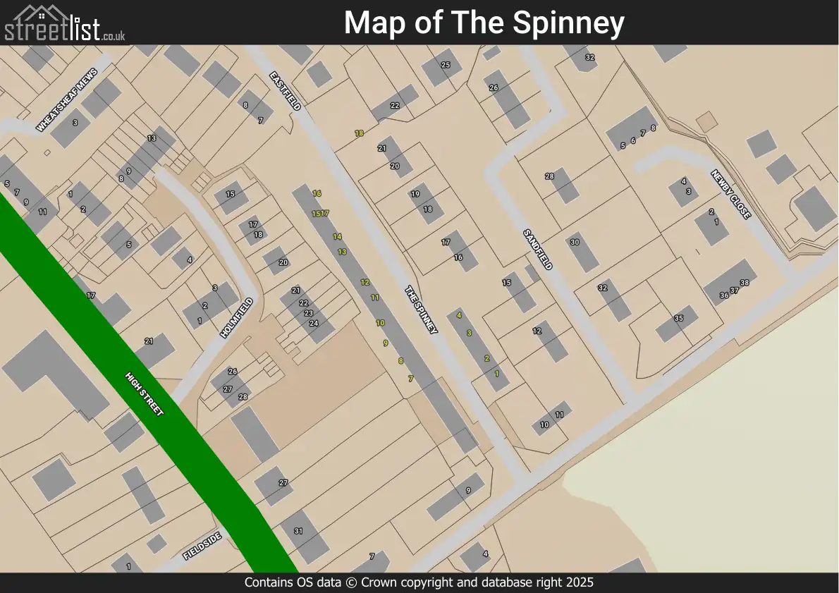 Map of The Spinney