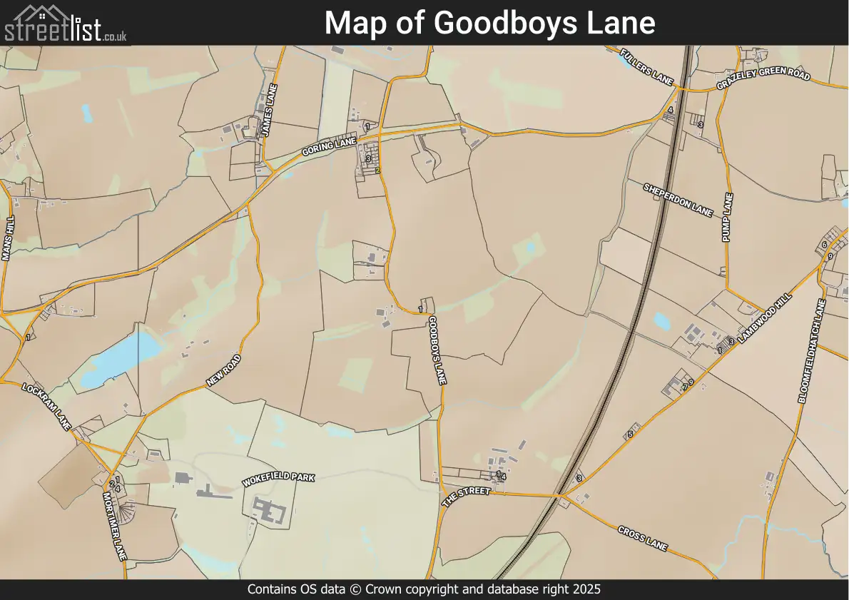 Map of Goodboys Lane