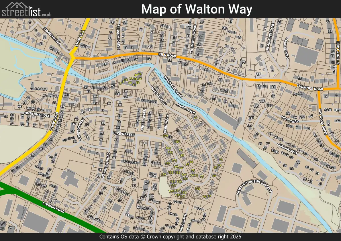 Map of Walton Way
