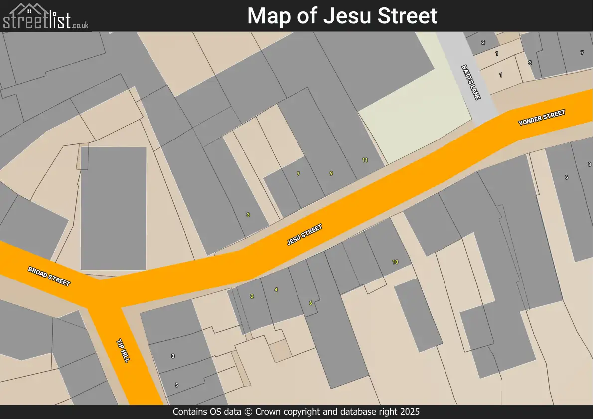 Map of Jesu Street