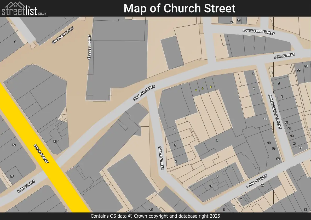 Map of Church Street