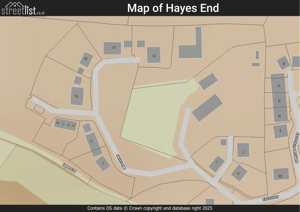 Map of Hayes End