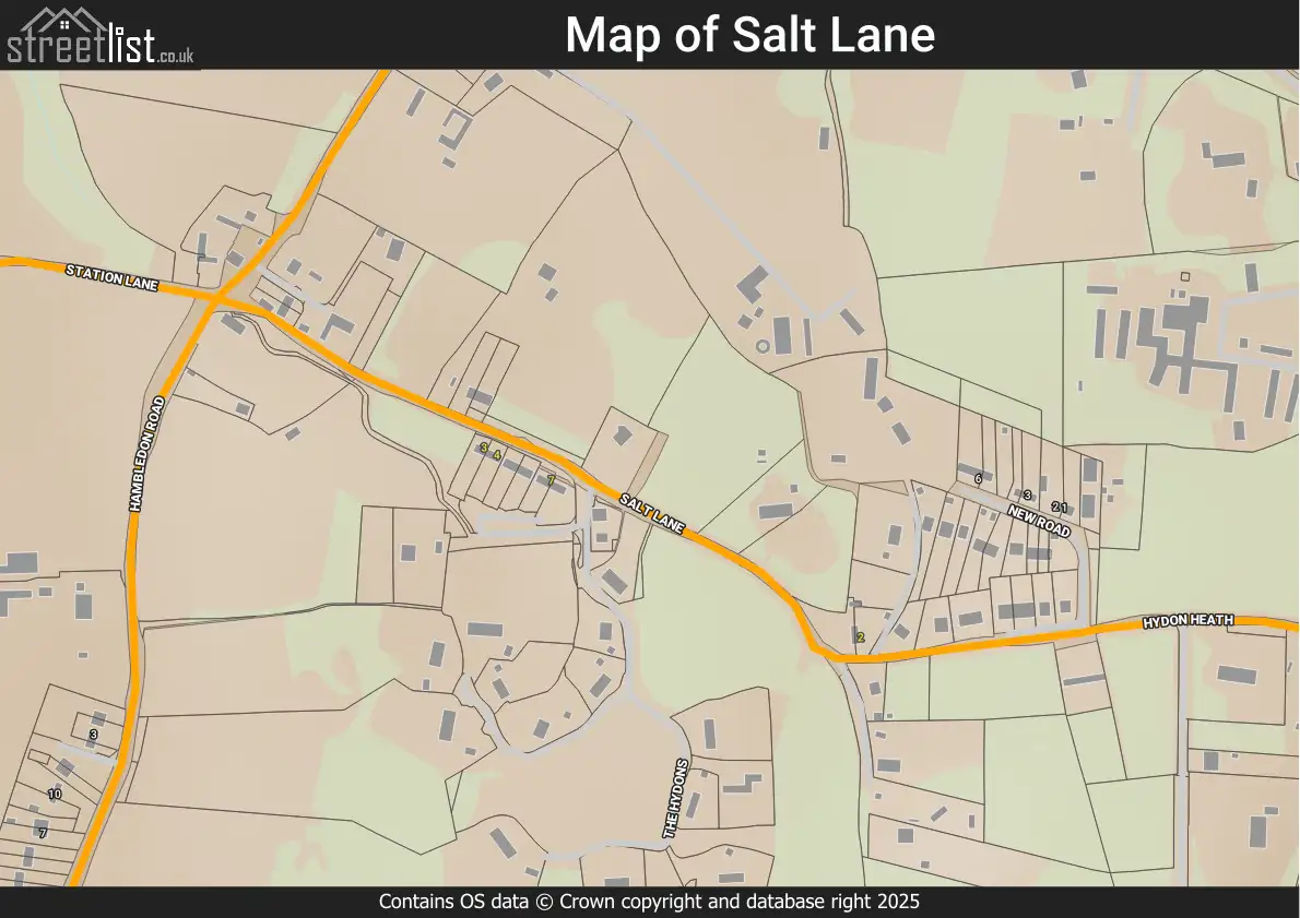 Map of Salt Lane