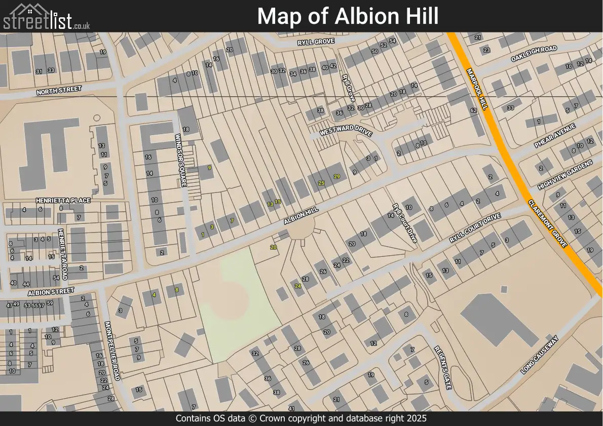 Map of Albion Hill