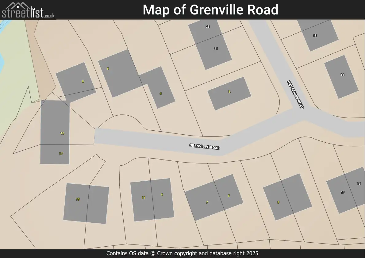 Map of Grenville Road