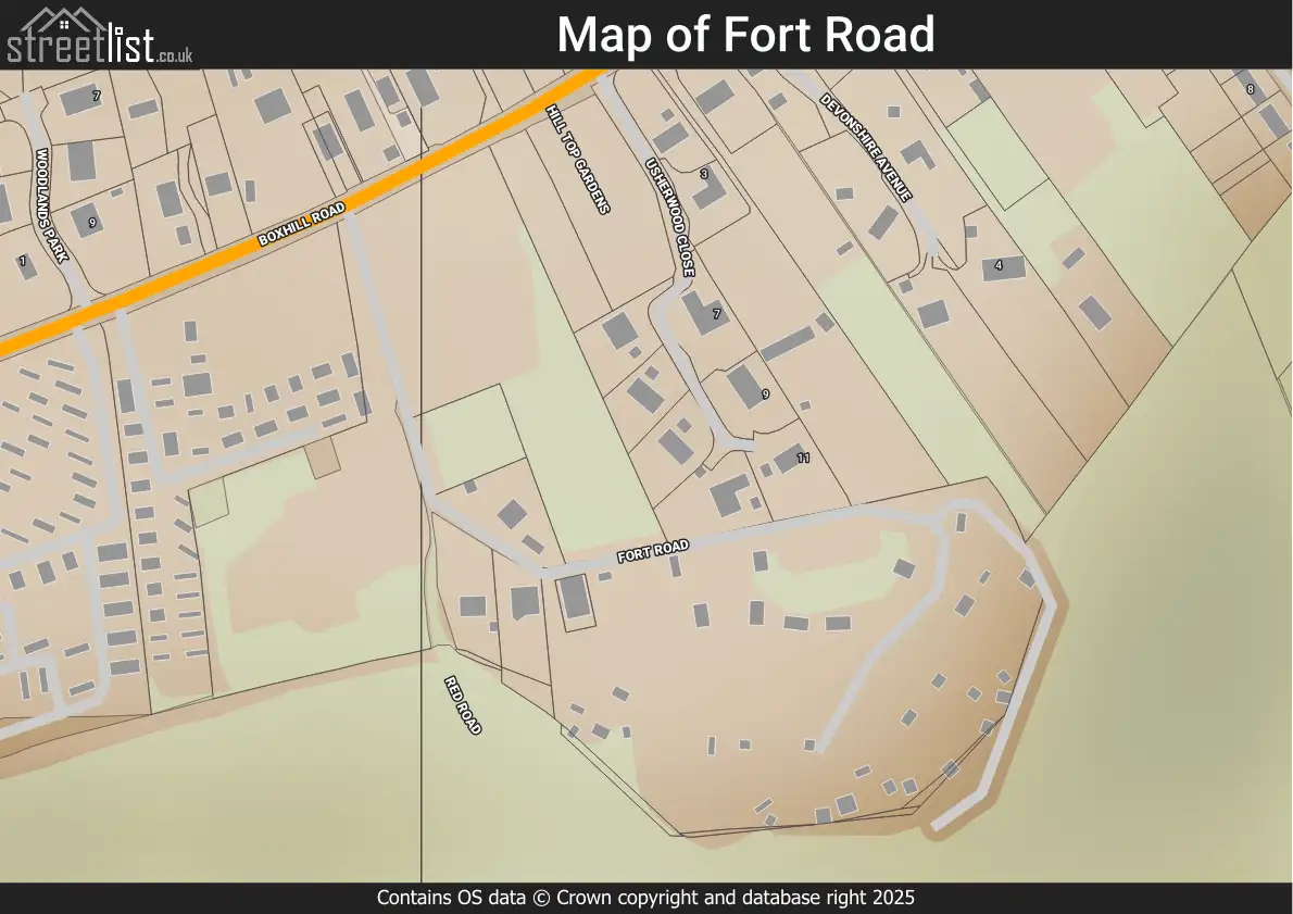 Fort Road in Surrey