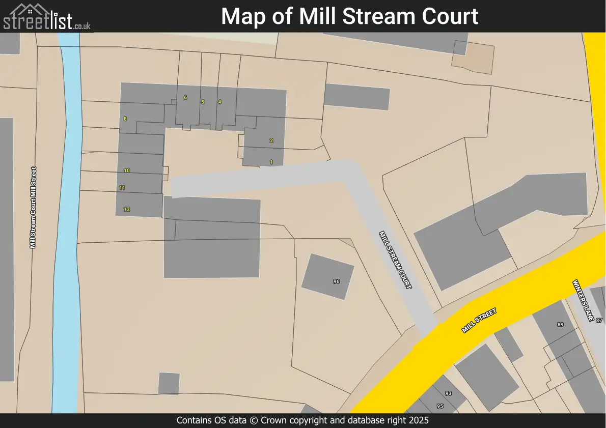 Map of Mill Stream Court