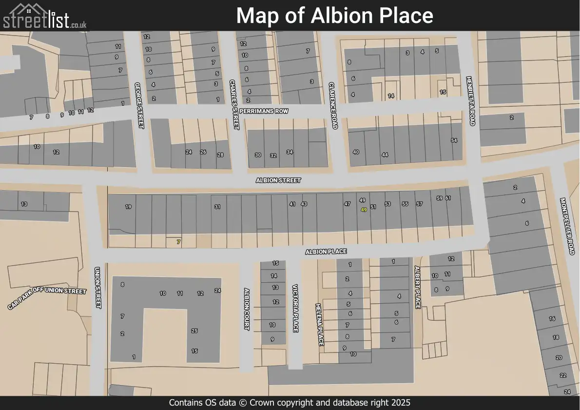 Map of Albion Place