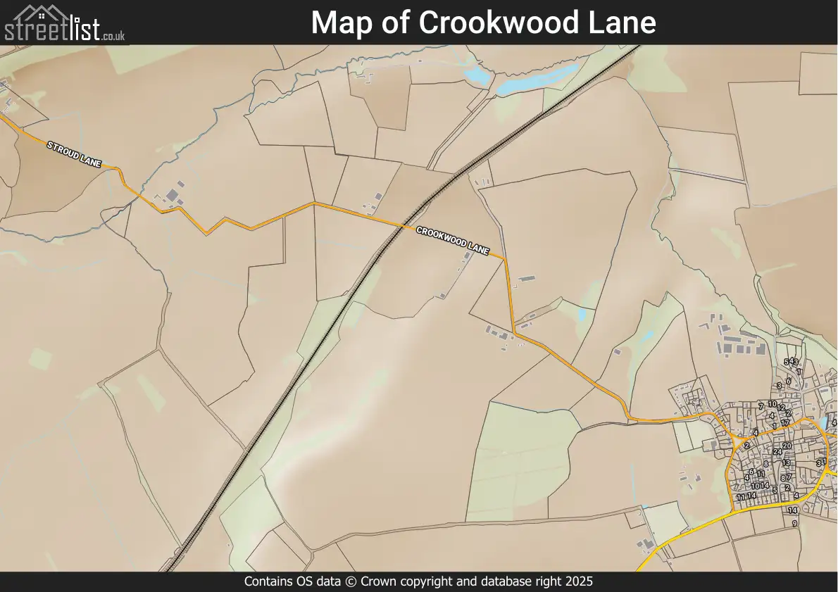 Map of Crookwood Lane