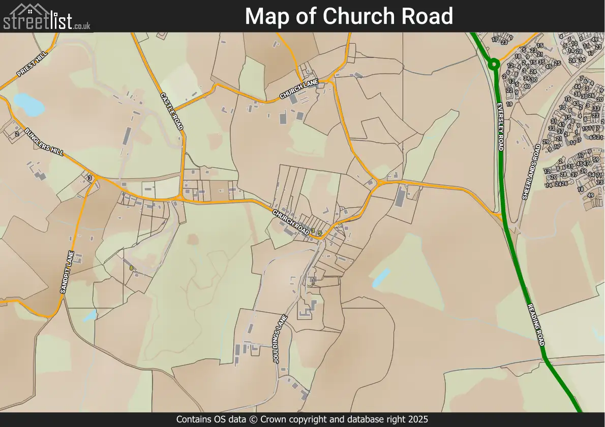 Map of Church Road