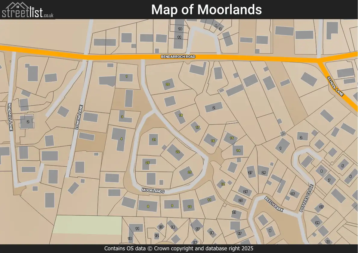 Map of Moorlands