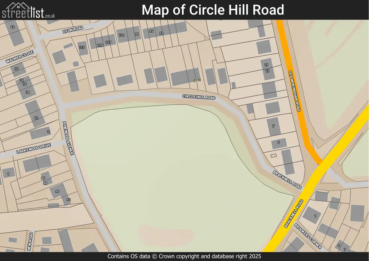Map of Circle Hill Road
