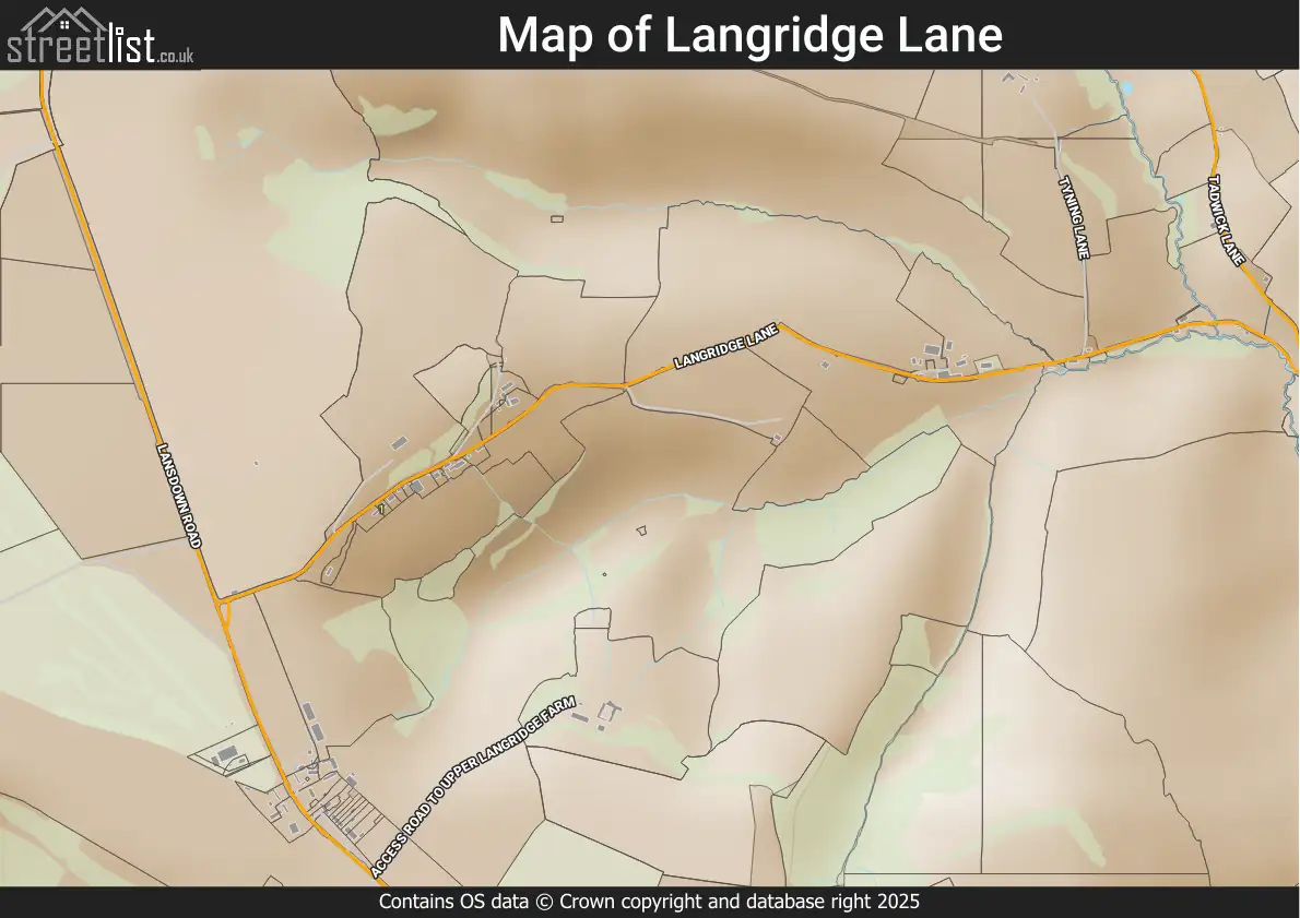 Map of Langridge Lane