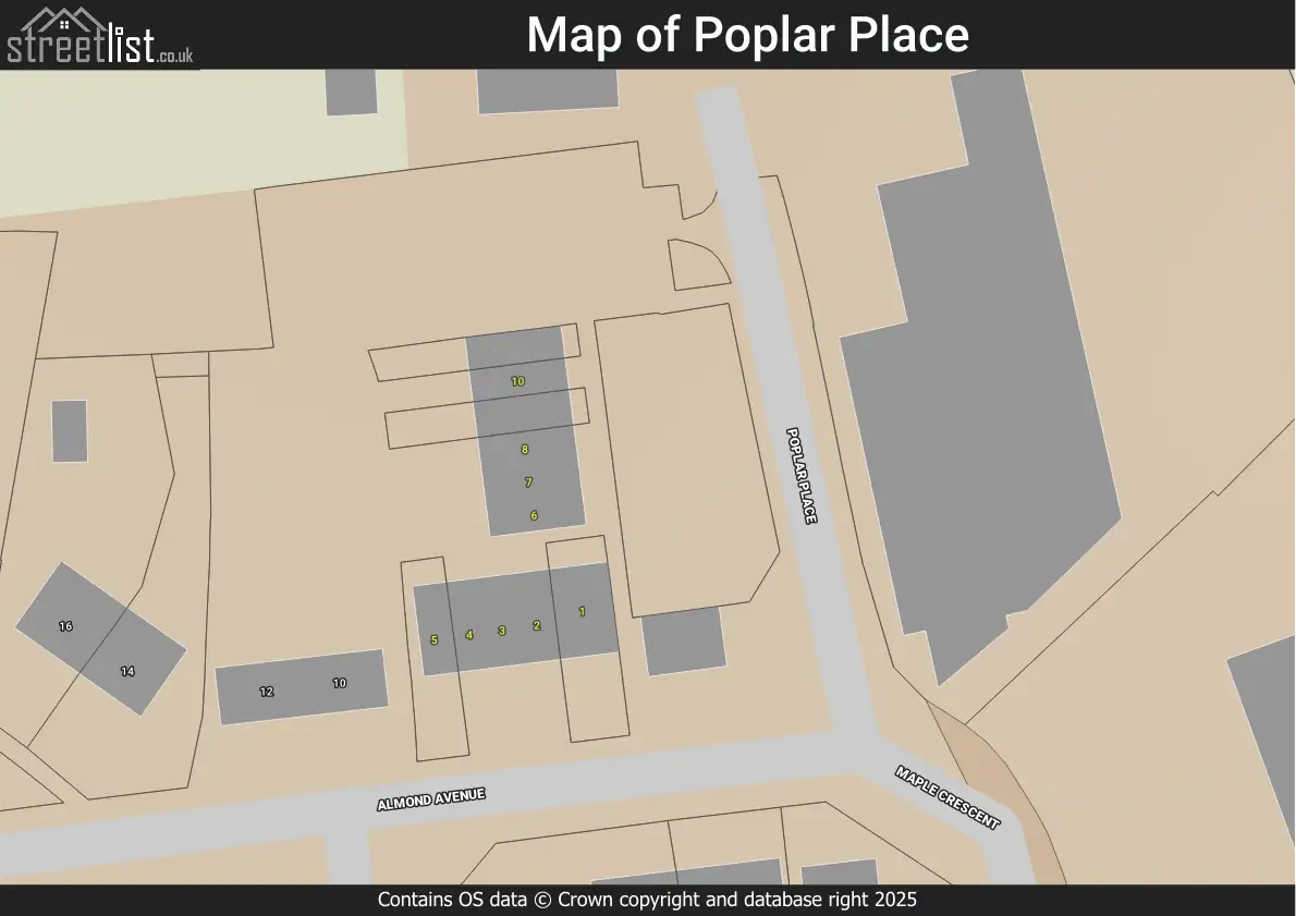 Map of Poplar Place