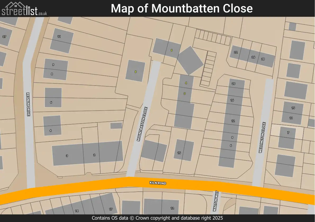 Map of Mountbatten Close