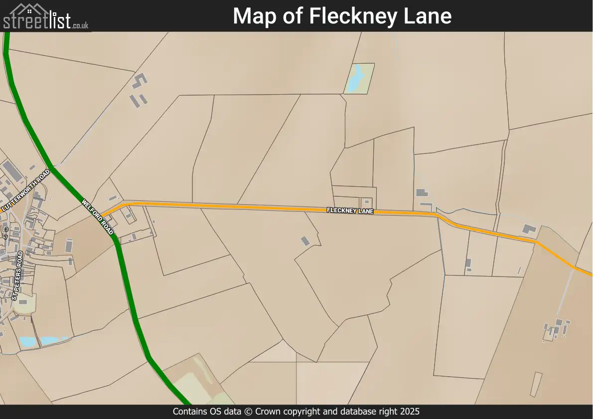 Map of Fleckney Lane