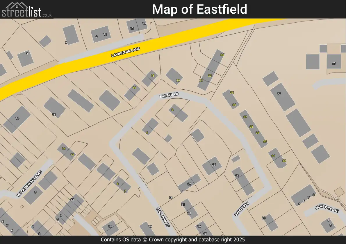Map of Eastfield