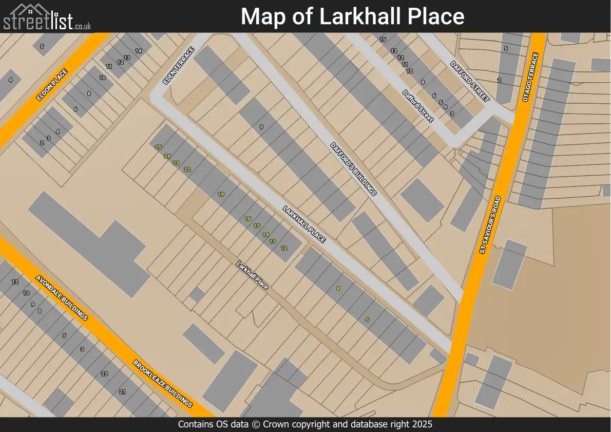 Map of Larkhall Place