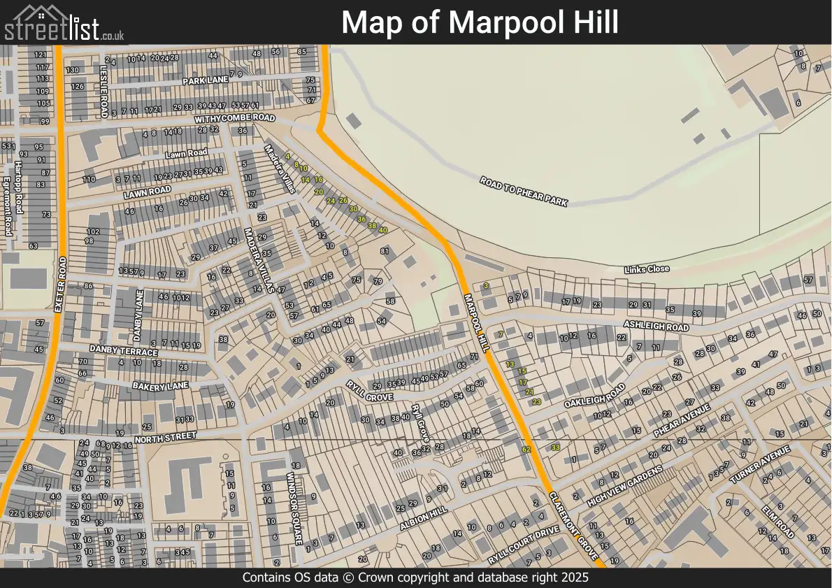 Map of Marpool Hill
