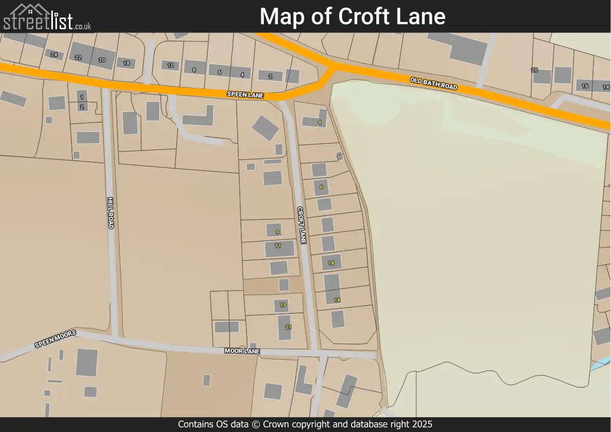 Croft Lane, Newbury, Berkshire | Street map, property and local ...