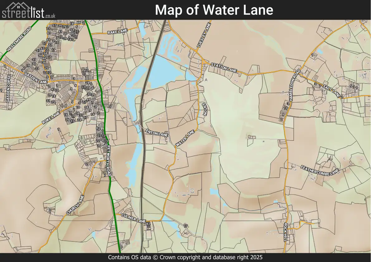 Map of Water Lane