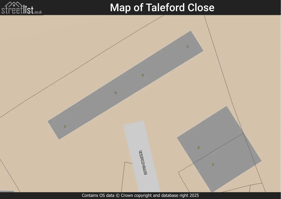 Map of Taleford Close