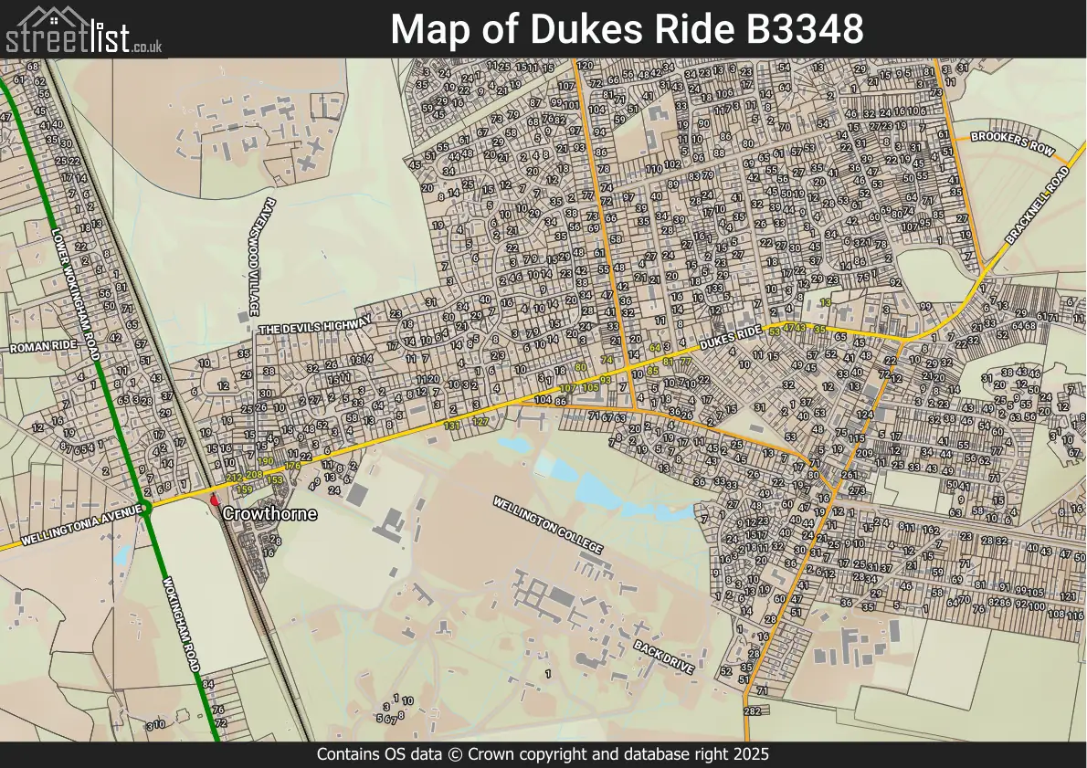 Map of Dukes Ride B3348
