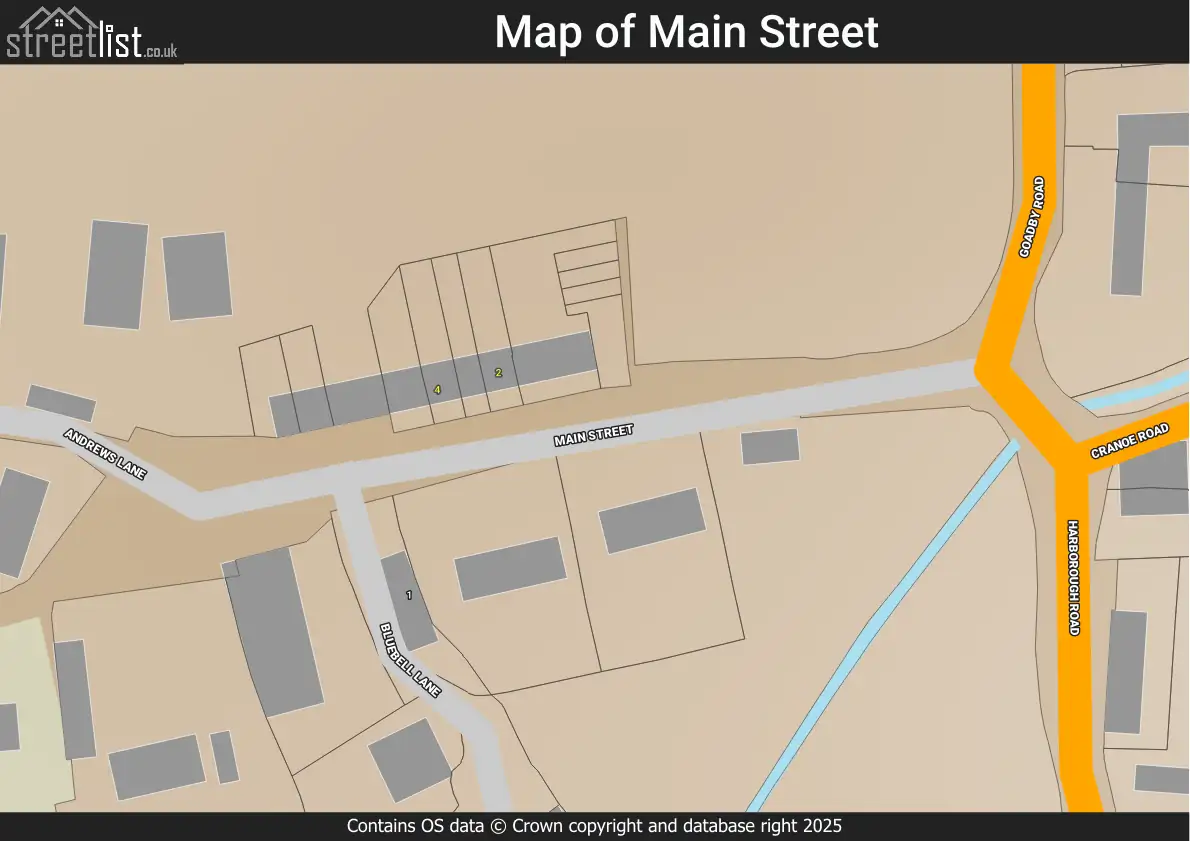 Map of Main Street