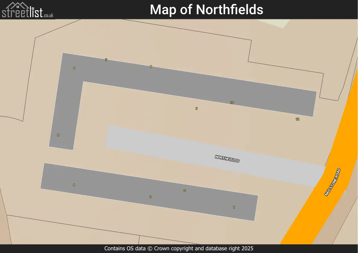 Map of Northfields
