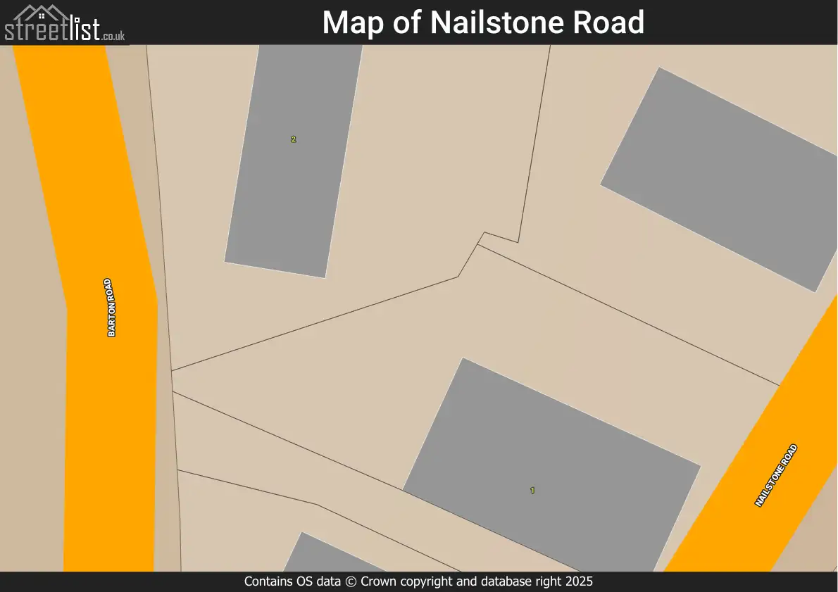 Map of Nailstone Road