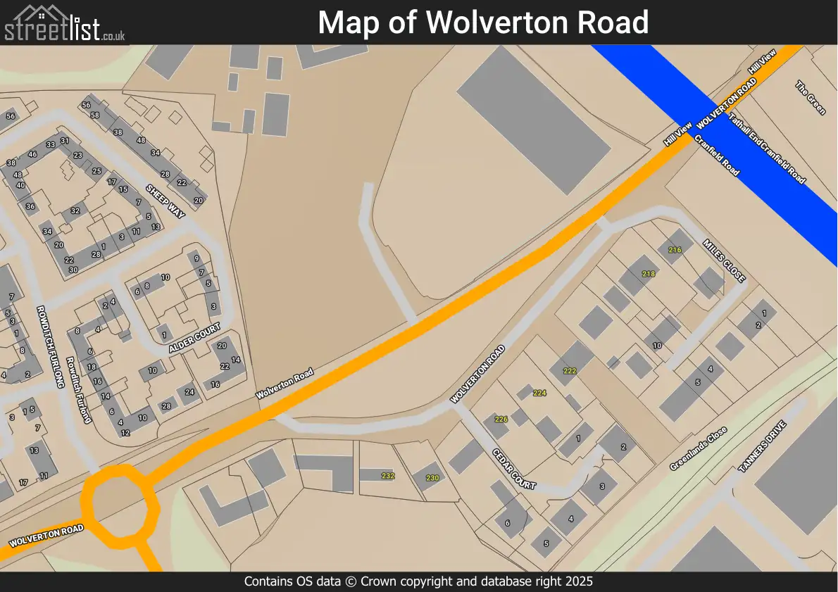 Wolverton Road, Milton Keynes, Blakelands, Buckinghamshire | Street map ...