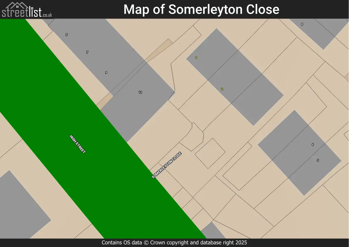 Map of Somerleyton Close